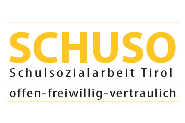 Bild zeigt das SCHUSO - Schulsozialarbeit Tirol logo